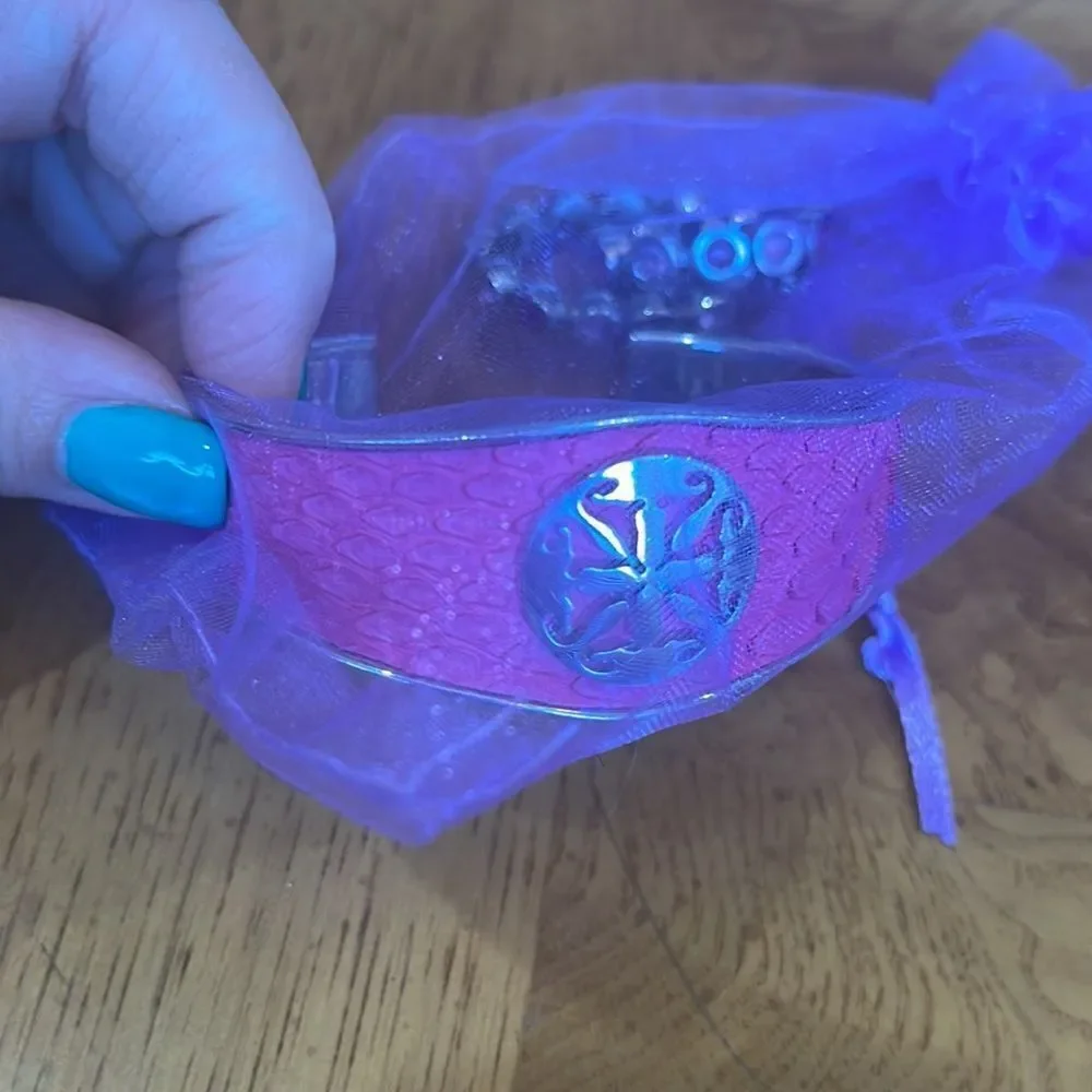 Rustic Cuff COTM October 2016 Pink Python Leather & Crystal Bracelet NWT